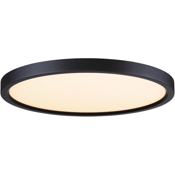 Westinghouse Fixture Ceiling LED Dimmable Flush-Mount 30W Color Temp Select 15In Black Finish White AcrylicShade 6133600 - main